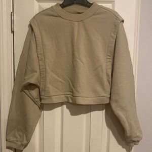 Alo Yoga cropped tan Sweatshirt XS